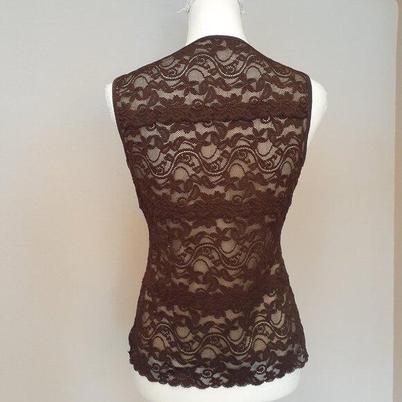 Karen Kane Lace Tank Top - Picture 4 of 13